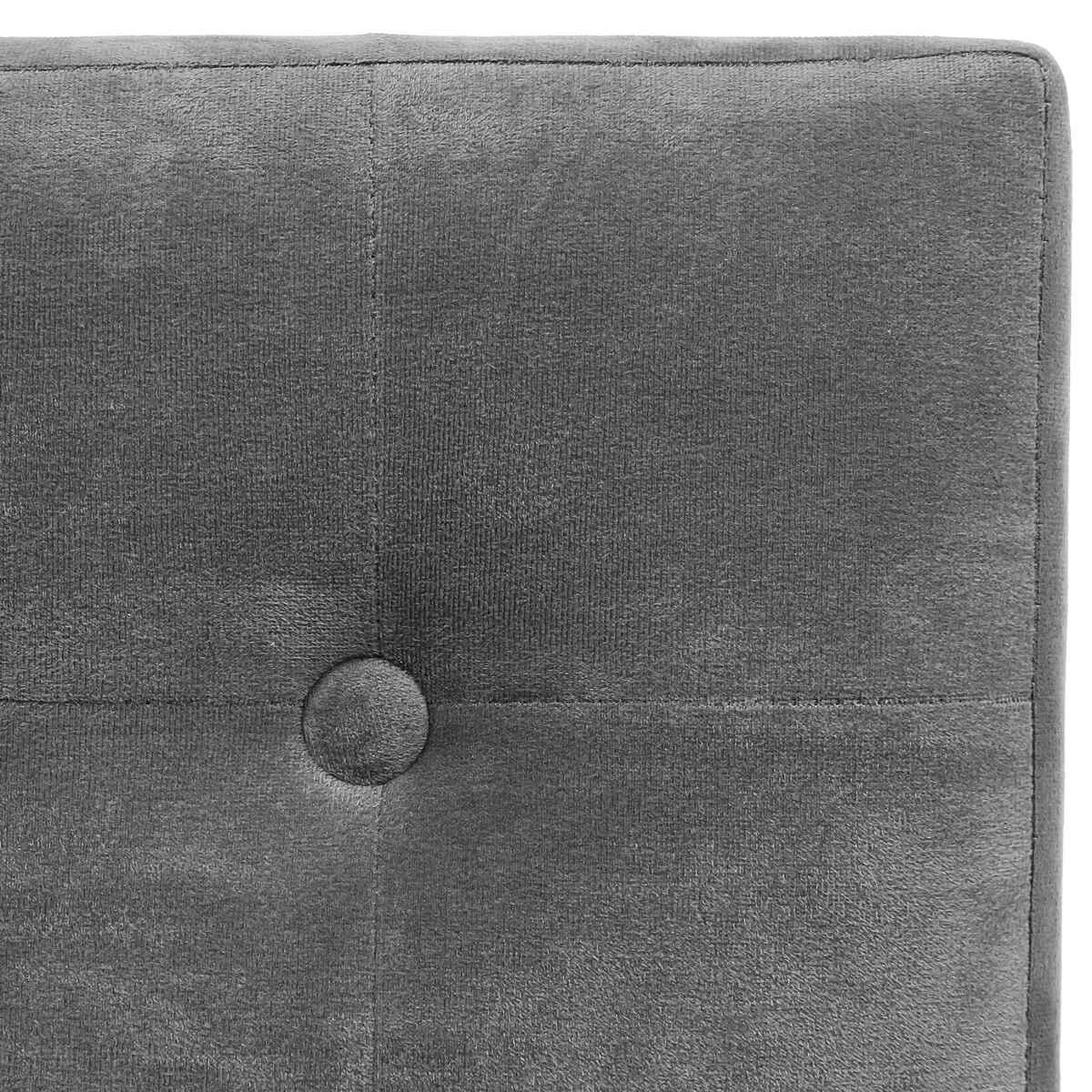 POUF PLIABLE VELOURS GRIS LYSANDRE