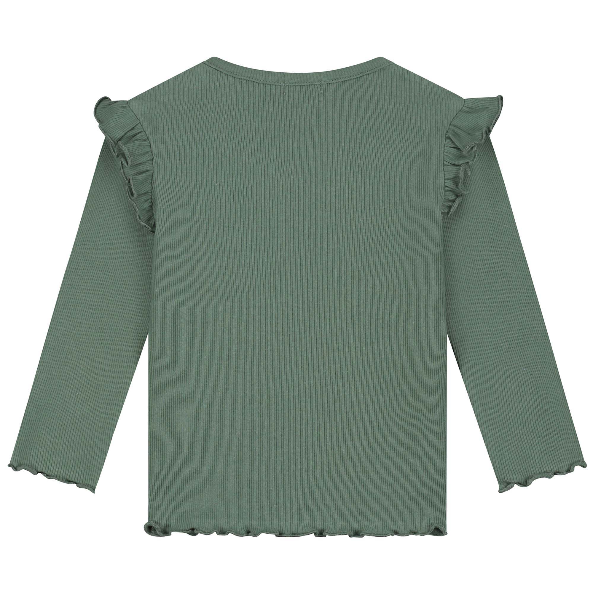 Prénatal peuter shirt lange mouwen effen groen
