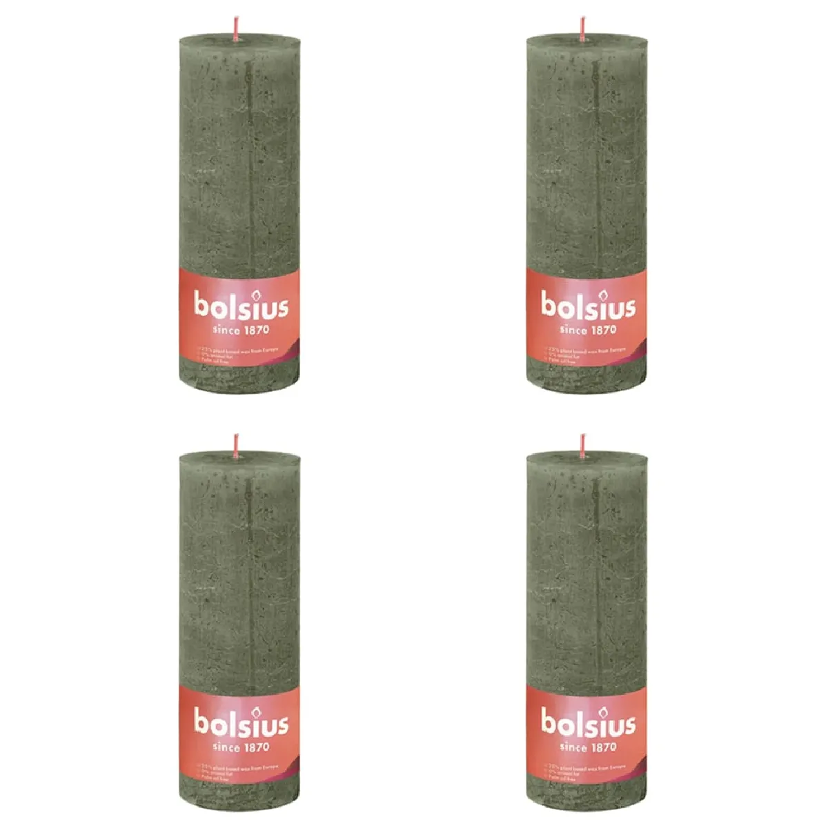 Bolsius Bougies Pilier Vert Olive