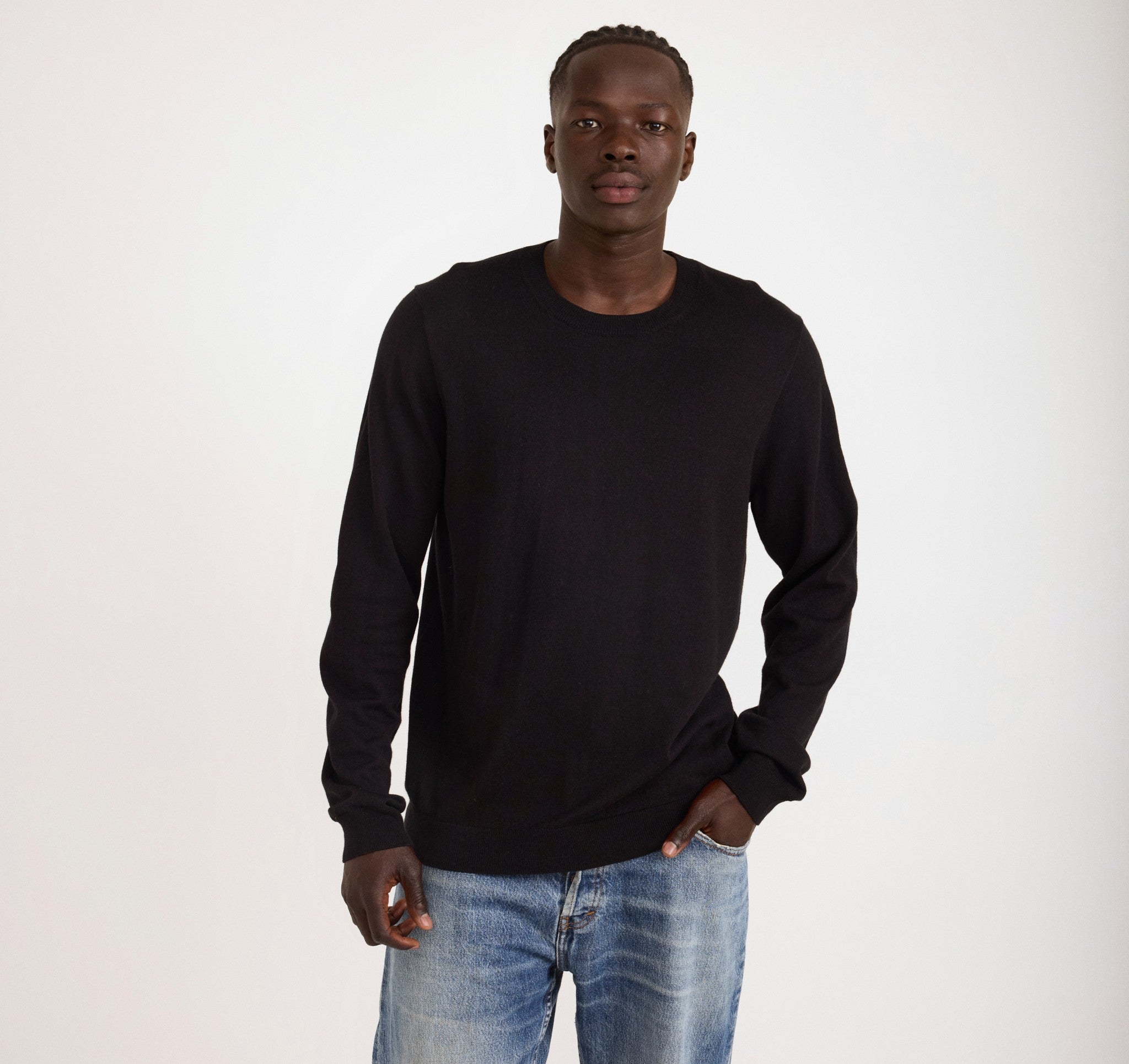 COTTON<br>Soft Knit Crewneck Sweater