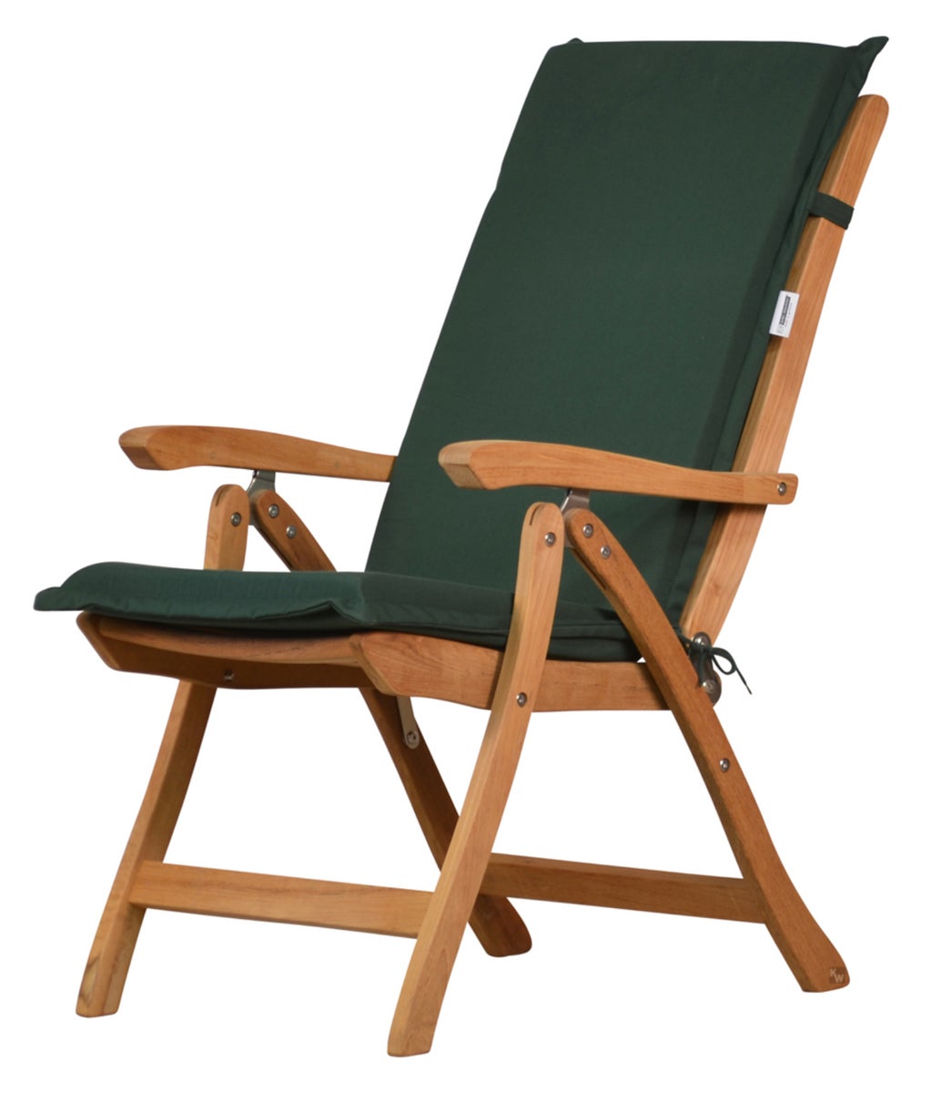 Teakhouten tuinmeubelset met kussens, groen/donkergroen, premium