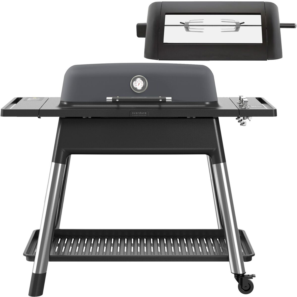 Furnace gassgrill + rottiseri, matt grafittgrå