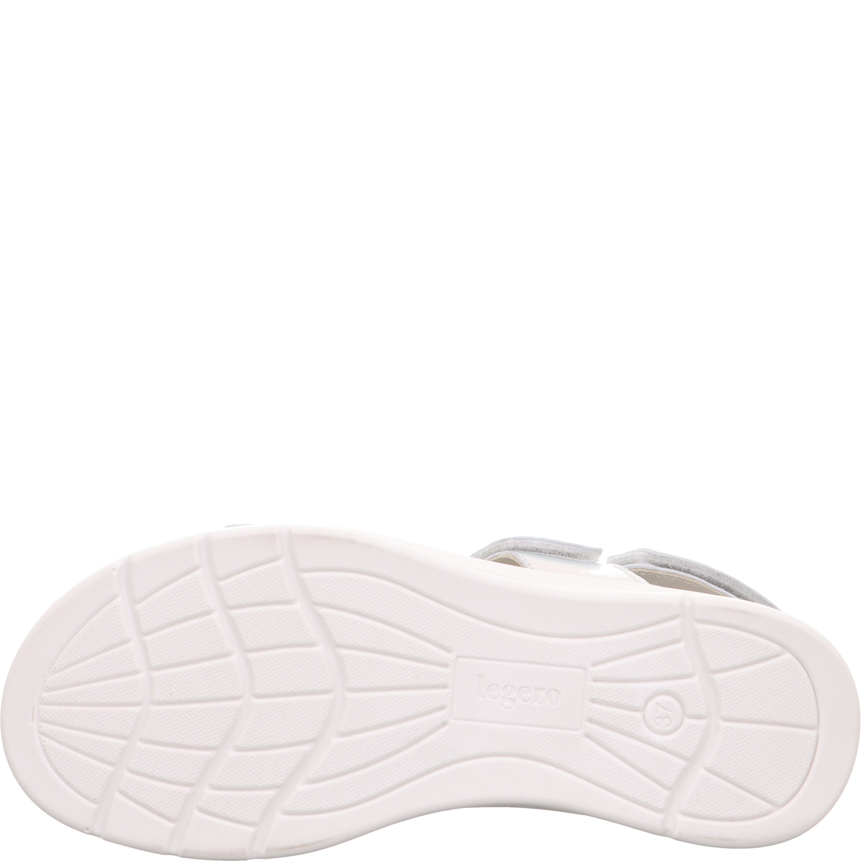 legero SUNWALKER Damen  Plateau-Sandale mit Klettverschluss - Farbe: Metallic Silver - Größe: 41