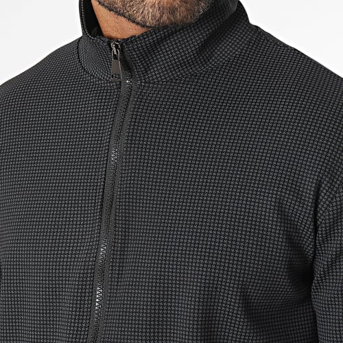Veste Zippée Gris Anthracite Noir