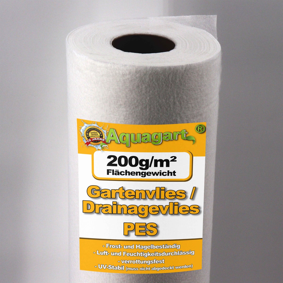 332,5 m² Geotextielvlies, tuinvlies, onkruidbestrijdingsvlies, drainagevlies, 200 g, 1,9 m