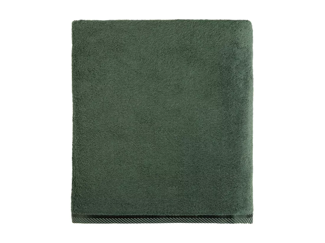 Serviette en Bambou et Coton Vert Foncé 100x150 cm
