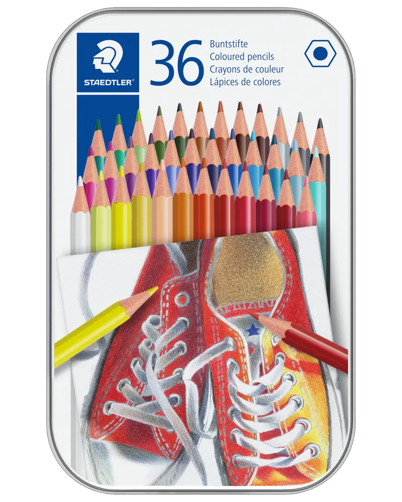 Staedtler Farveblyanter i metalæske 36-pak