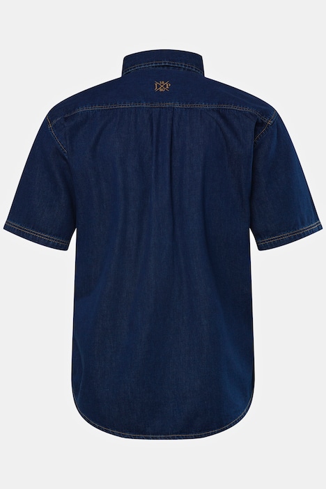 Denimhemd, Denim, Halbarm , Modern Fit Passform, Kent Kragen, bis Gr. 8XL