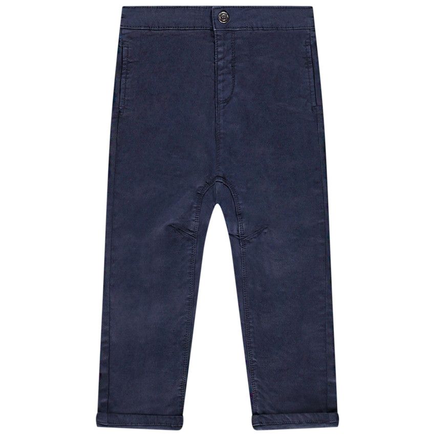 Pantalon fitté uni pour bébé garçon - Bleu marine