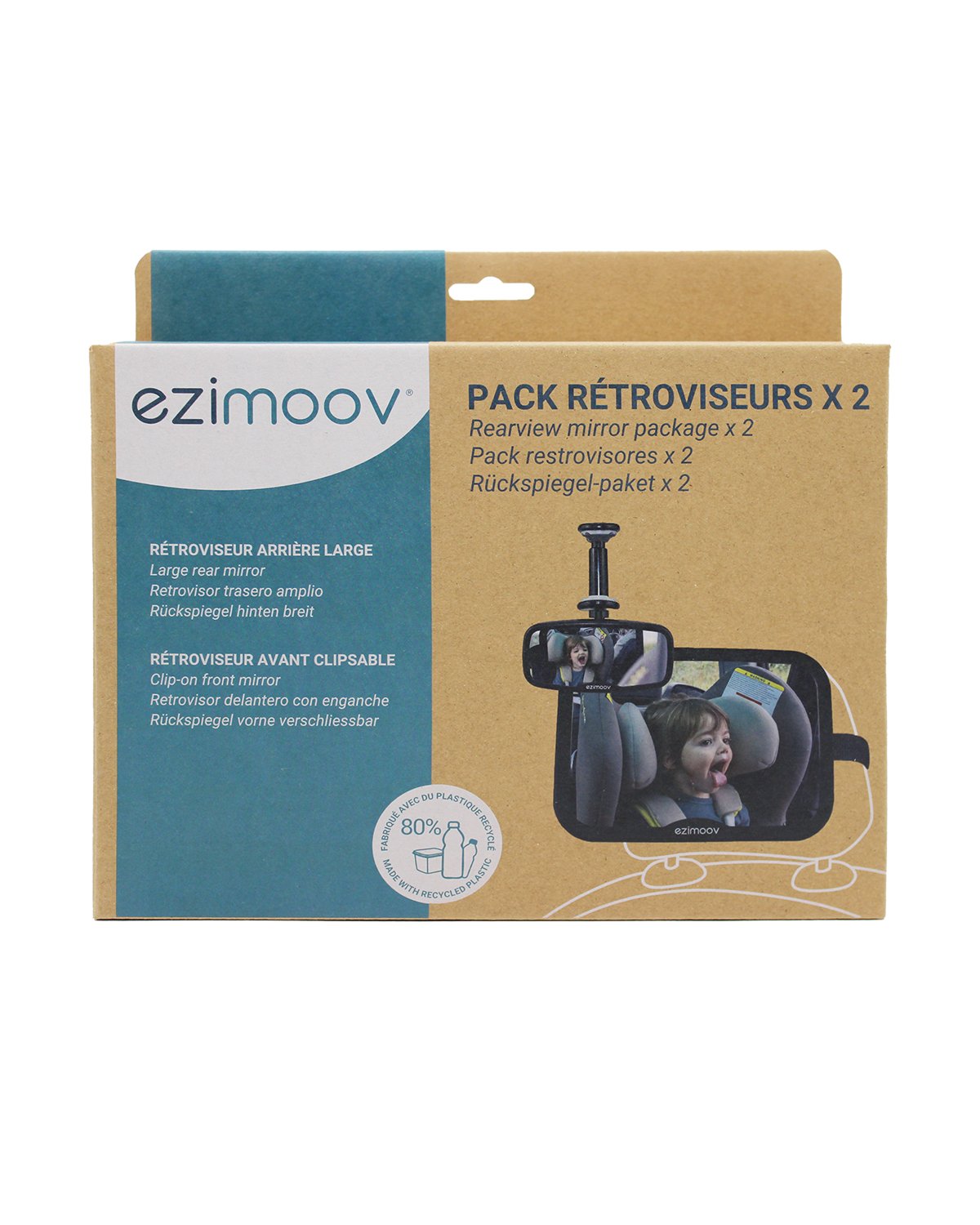 Ezimoov Bilspeil Baby Mirror sett – Bak & Front | Car Mirror Set