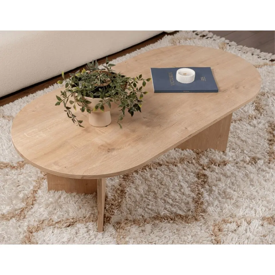 CALICOSY - Salontafel IRIS - Saffier eiken - 39,8x119x60 cm
