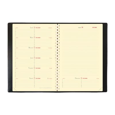 Agenda à spirale Soho Note 15S - 1 semaine sur 2 pages - 10 x 15 cm - rouge - Quo Vadis