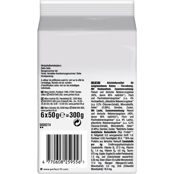 Katze Natural Vitality Adult 1+ mit Hochseefisch & mit Lachs Multipack