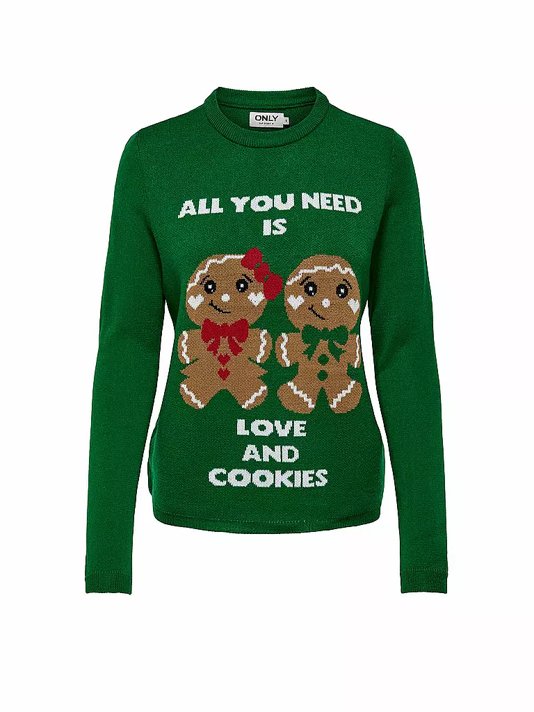ONLY Pullover  ONLXMAS GINGERBREAD grün