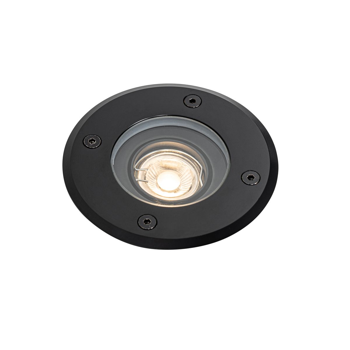 Set van 6 moderne buiten grondspots zwart 35 mm verstelbaar IP65 - Delux