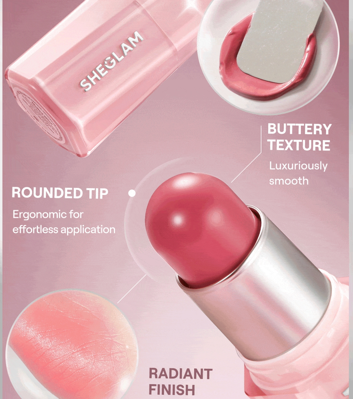 SHEGLAM - Blush em bastão Buttery Bliss - Guava Juice