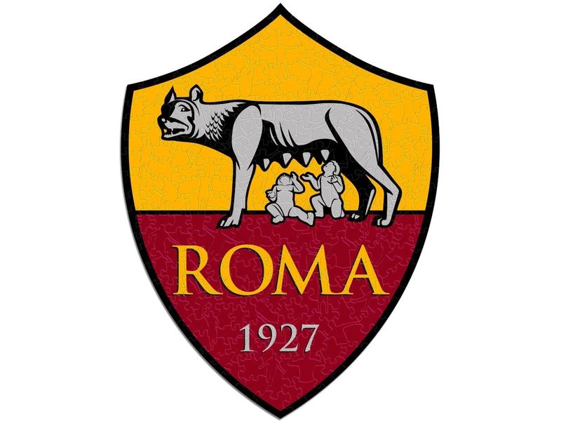 Iconic Puzzle AS Roma – Logo Offizielles Holzpuzzle, Grösse M
