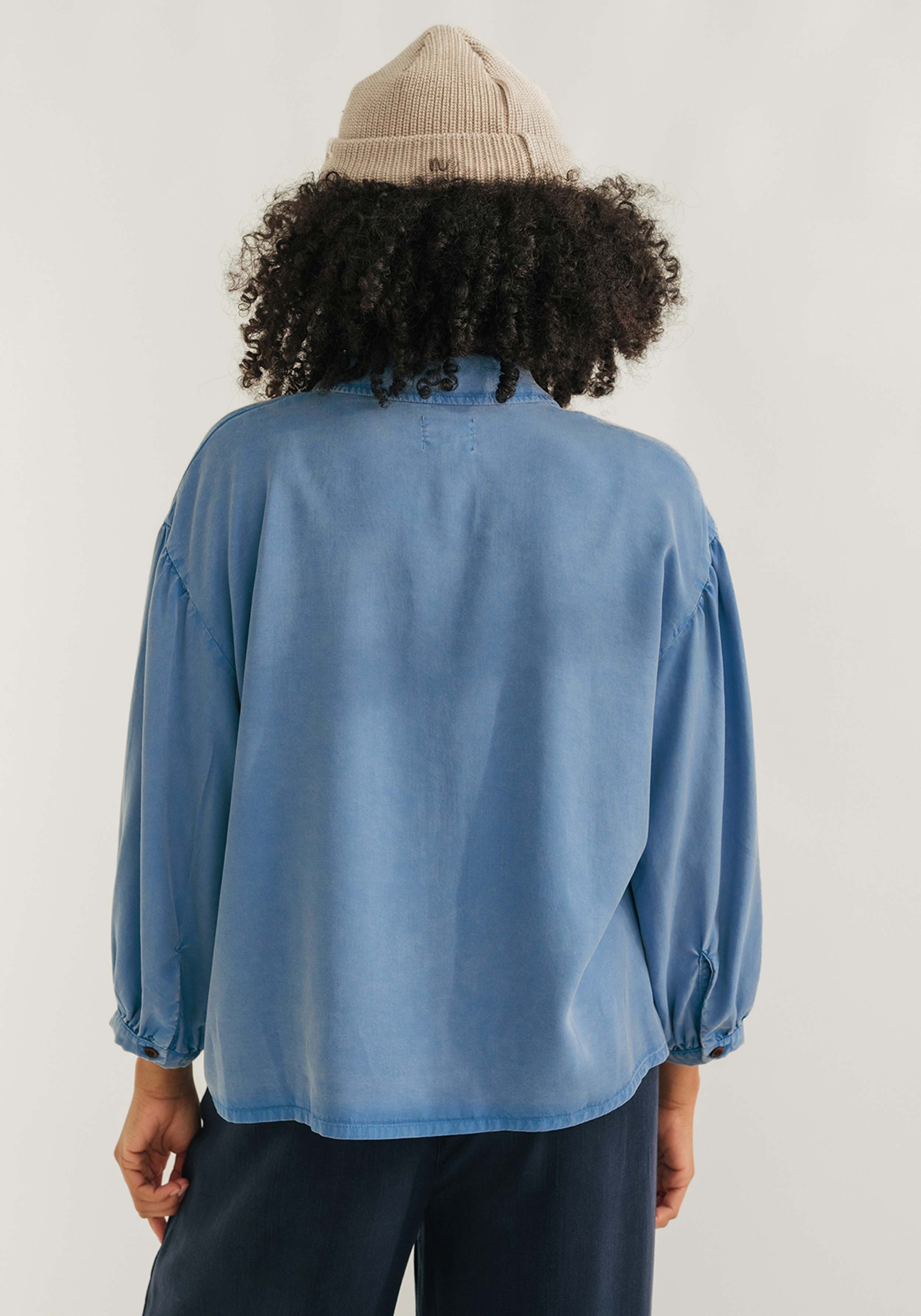 Twothirds Bluse Hamushin Washed Blue