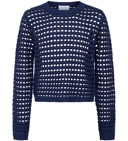 Grønt Bluse - Cropped - Strik - Pontinha - M?rkeBlå m. Hulm?nste