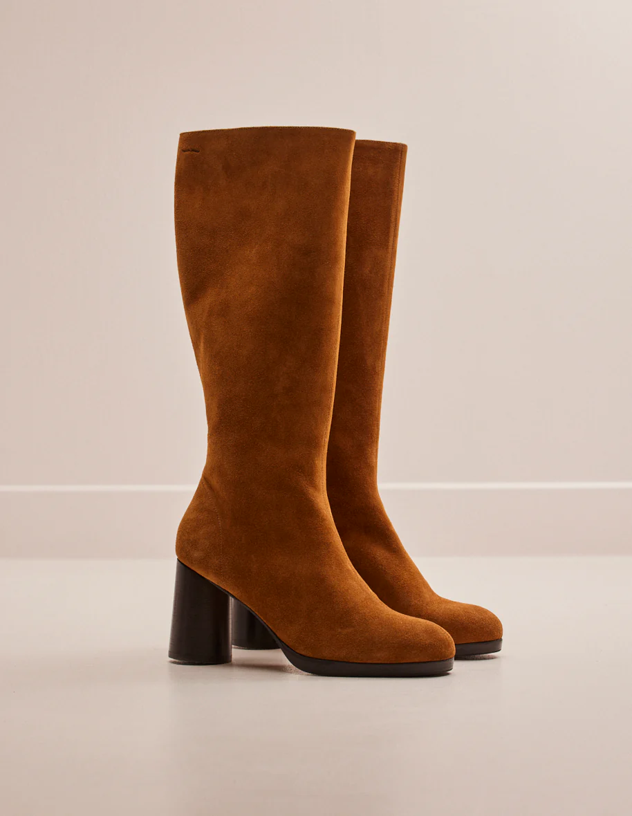Bottes Adeline - Suède ambre