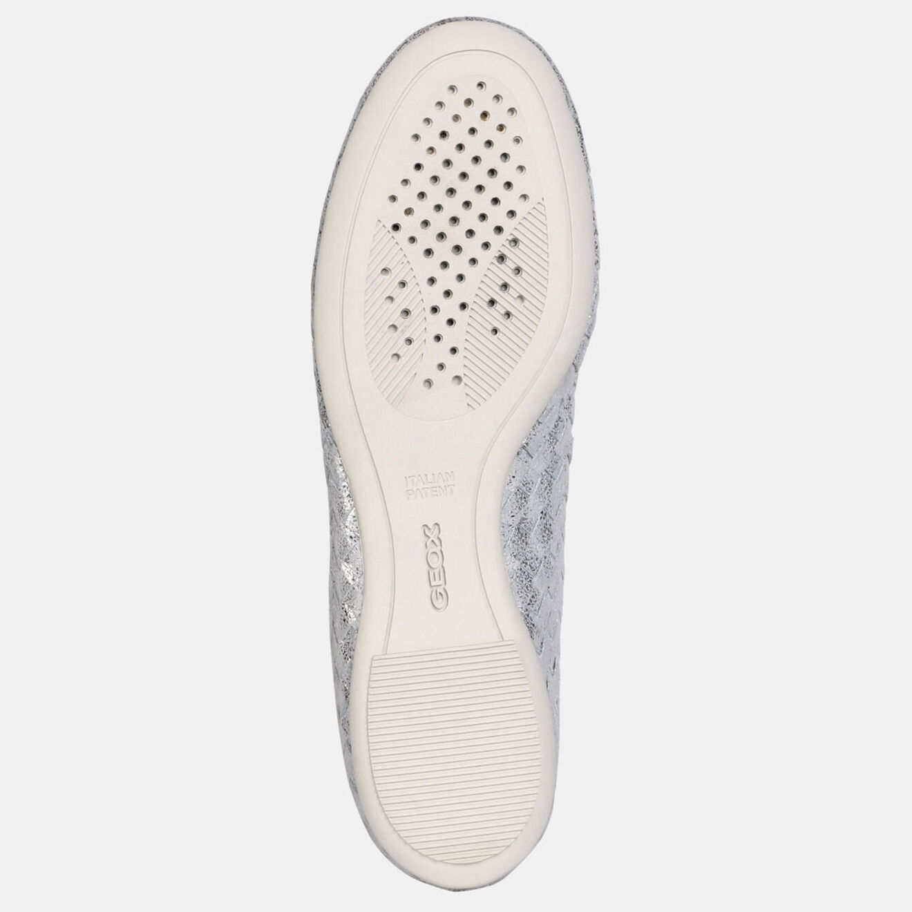 Geox Ballerines en Cuir Palmaria argentées