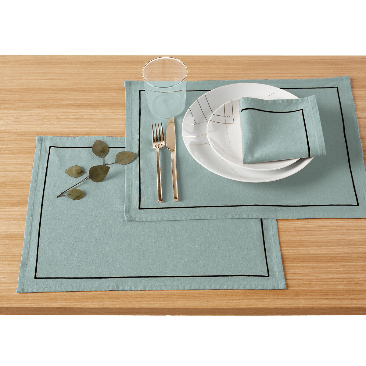 LA REDOUTE INTERIEURS<br>Conjunto de 4 individuais de mesa em linho lavado/algodão Métis Bourdon