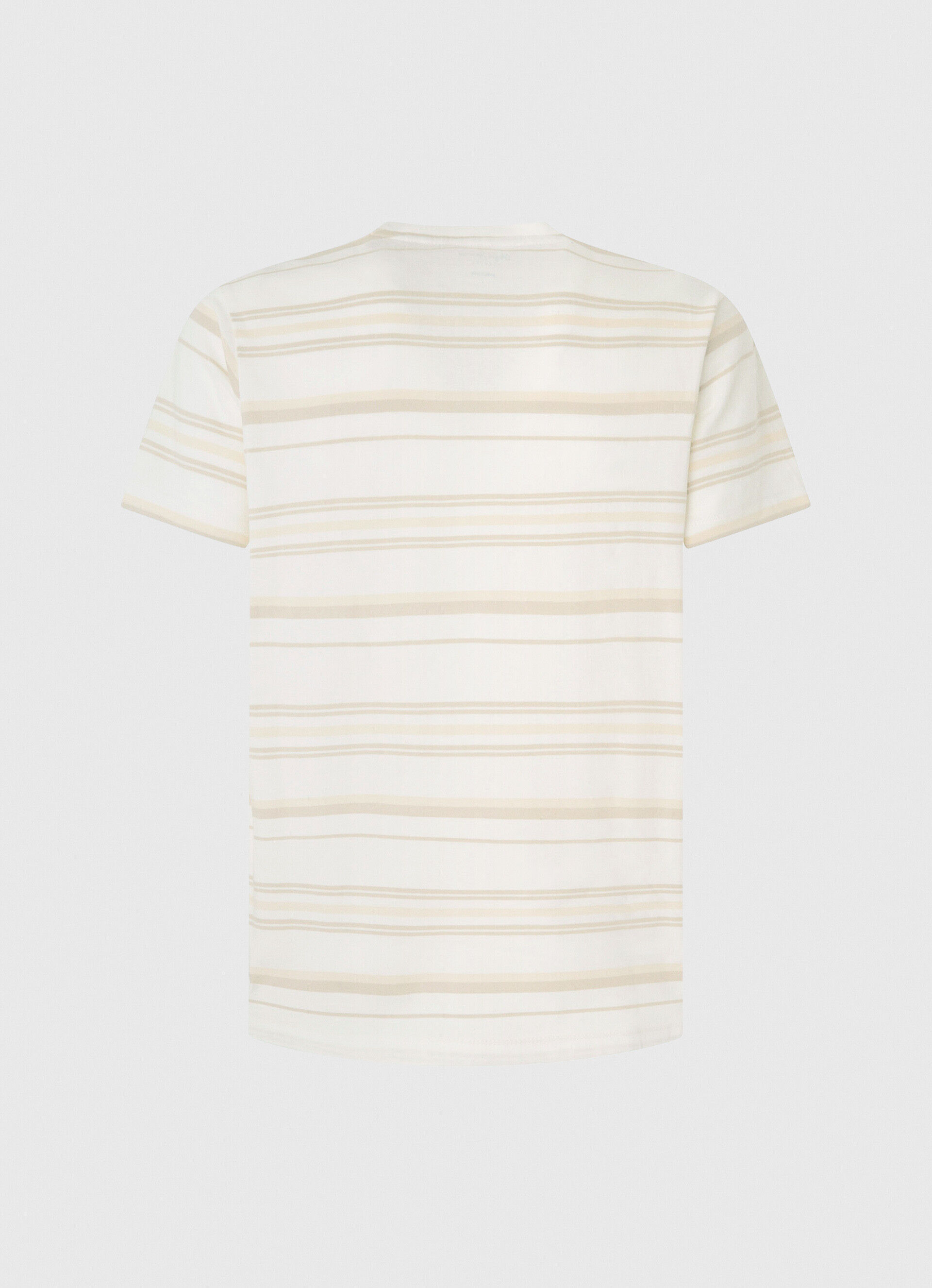 CAMISETA COM ESTAMPA LISTRADA - branco-sujo