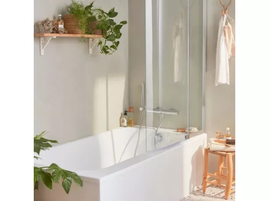 Baignoire bain douche JACOB DELAFON Malice 160 x 85 cm version Droite, Blanc mat