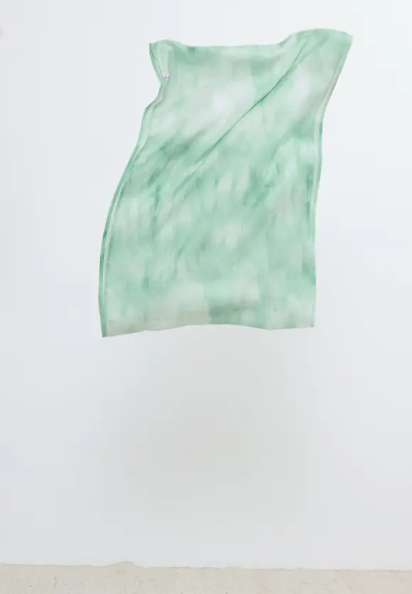 Loop mit Farbverlauf - raw salvia green