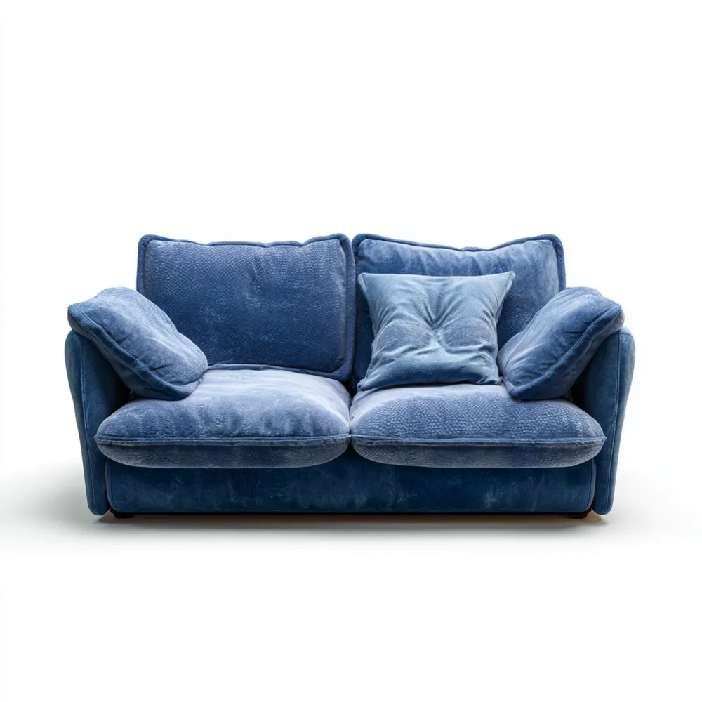 2-Sitzer-Sofa Samt 150x90x80 cm – Blau – Modernes Design