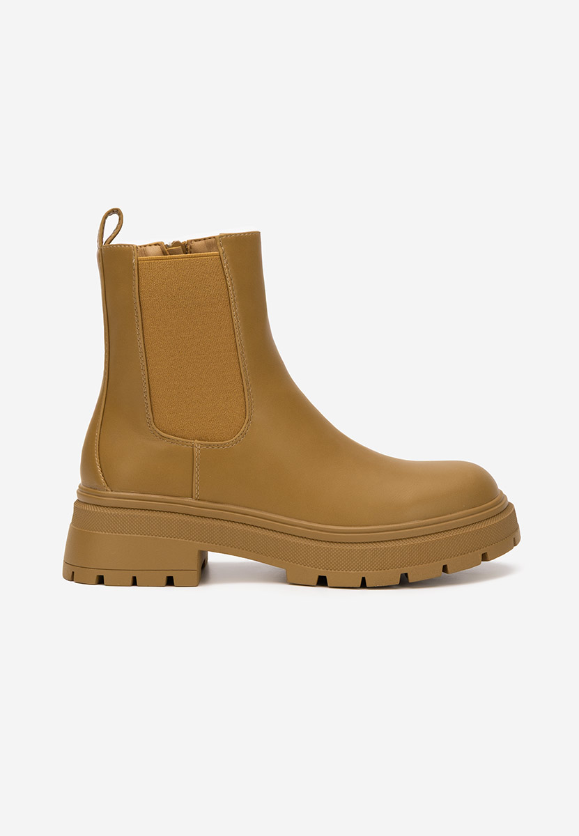 Bottines chelsea femme kaki Novria