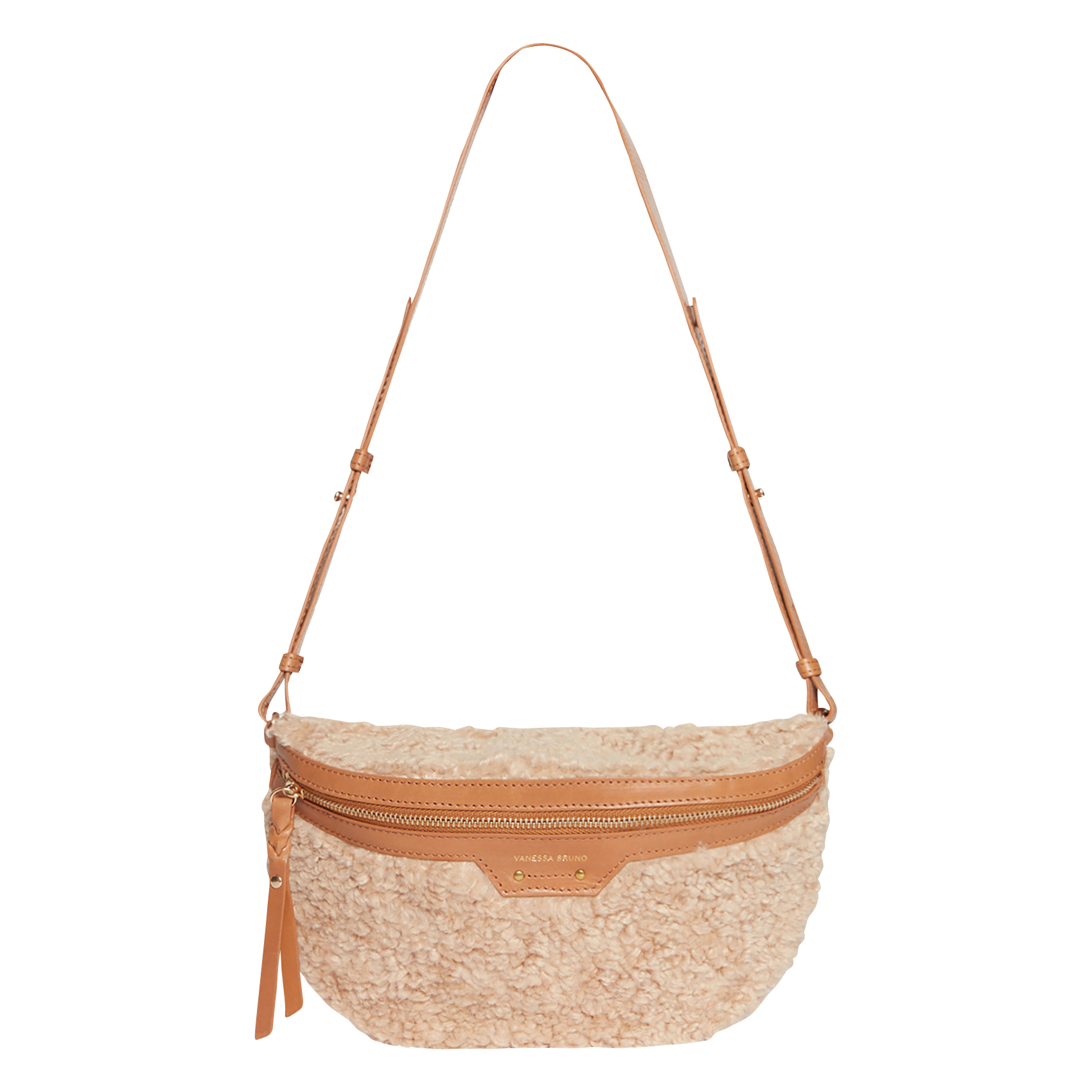 Sac banane effet fourrure | Beige