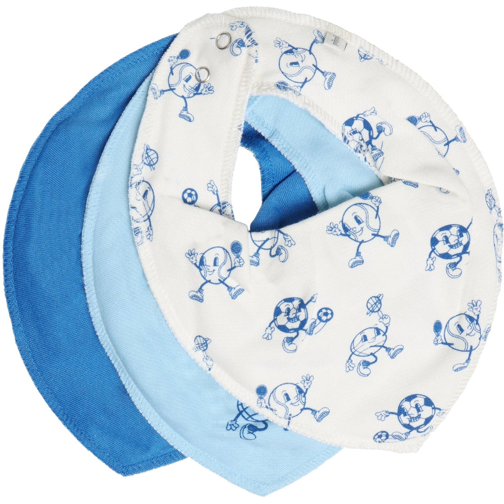Køb Pippi Light Dusty Blue Bandana Savlesmæk Boy -Aop (3-Pack)