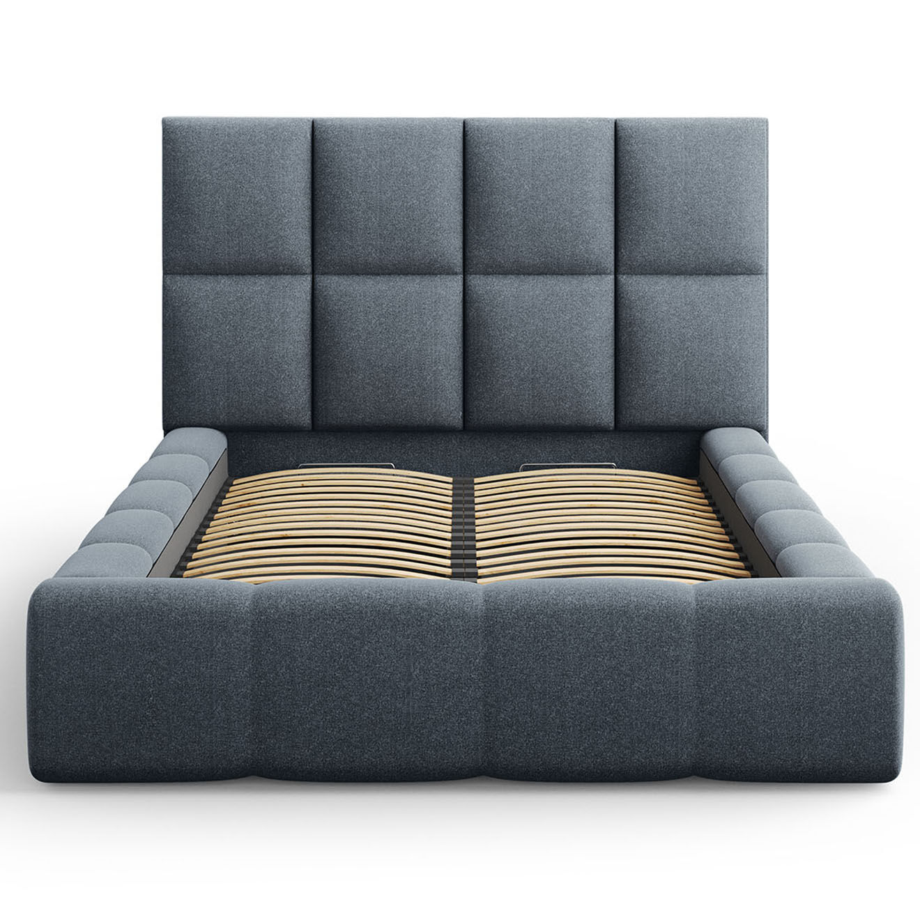 Maison Héritage Lit avec coffre de rangement Isa bleu foncé - 230x165x125 cm