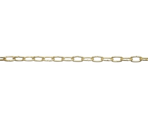 Pösamo horlogeketting Ø 1,0 mm staal messing geplateerd, verkocht per meter