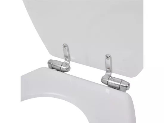 Siège de toilette abattant effet bois blanche 45 x 36 x 5 cm 02_0002875