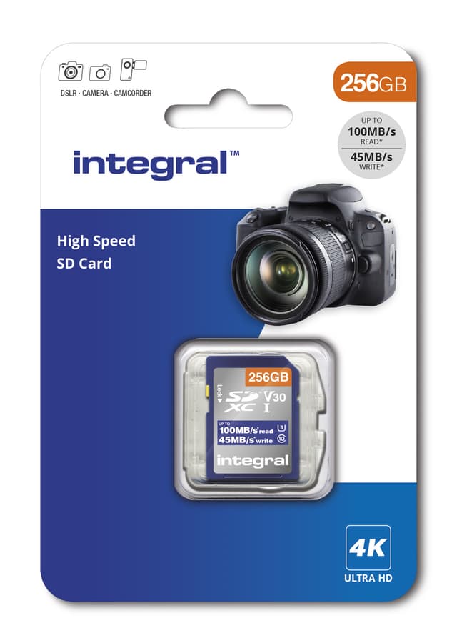 Integral 256GB V30 4K SD card