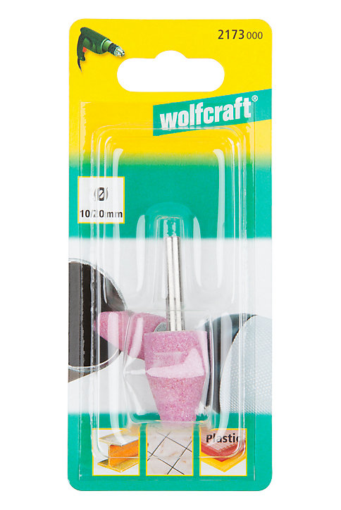 Meule conique Wolfcraft pour perceuse Ø20 x 30 mm