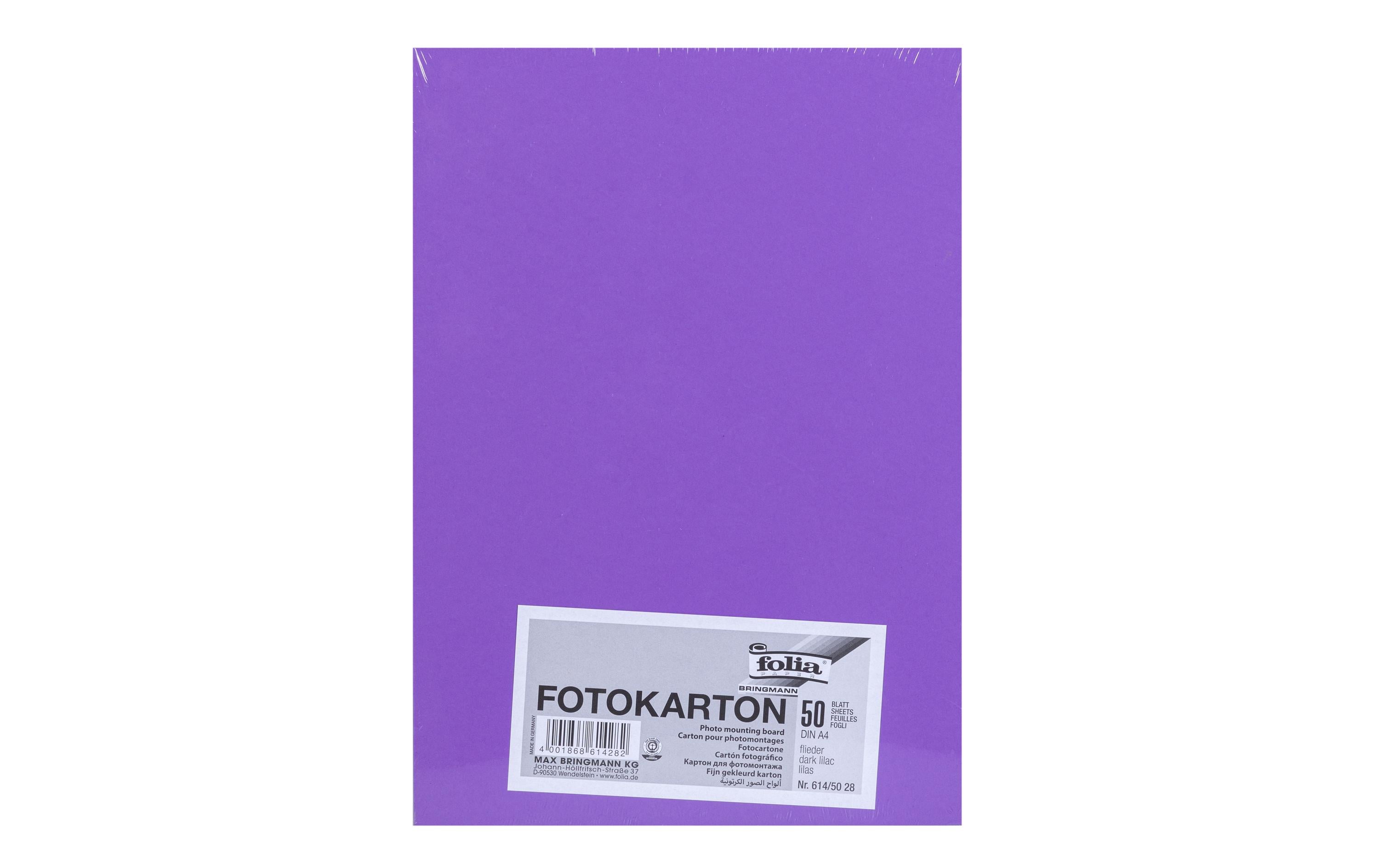 Fotokarton A4, 300 g/m², 50 Blatt, FliederFotokarton zum Basteln oder Gestalten