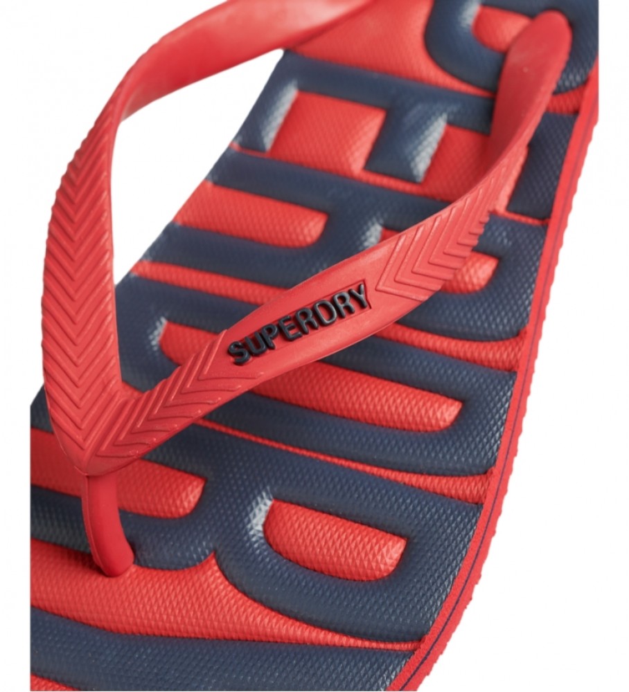 Chinelo vegano Superdry, vermelho