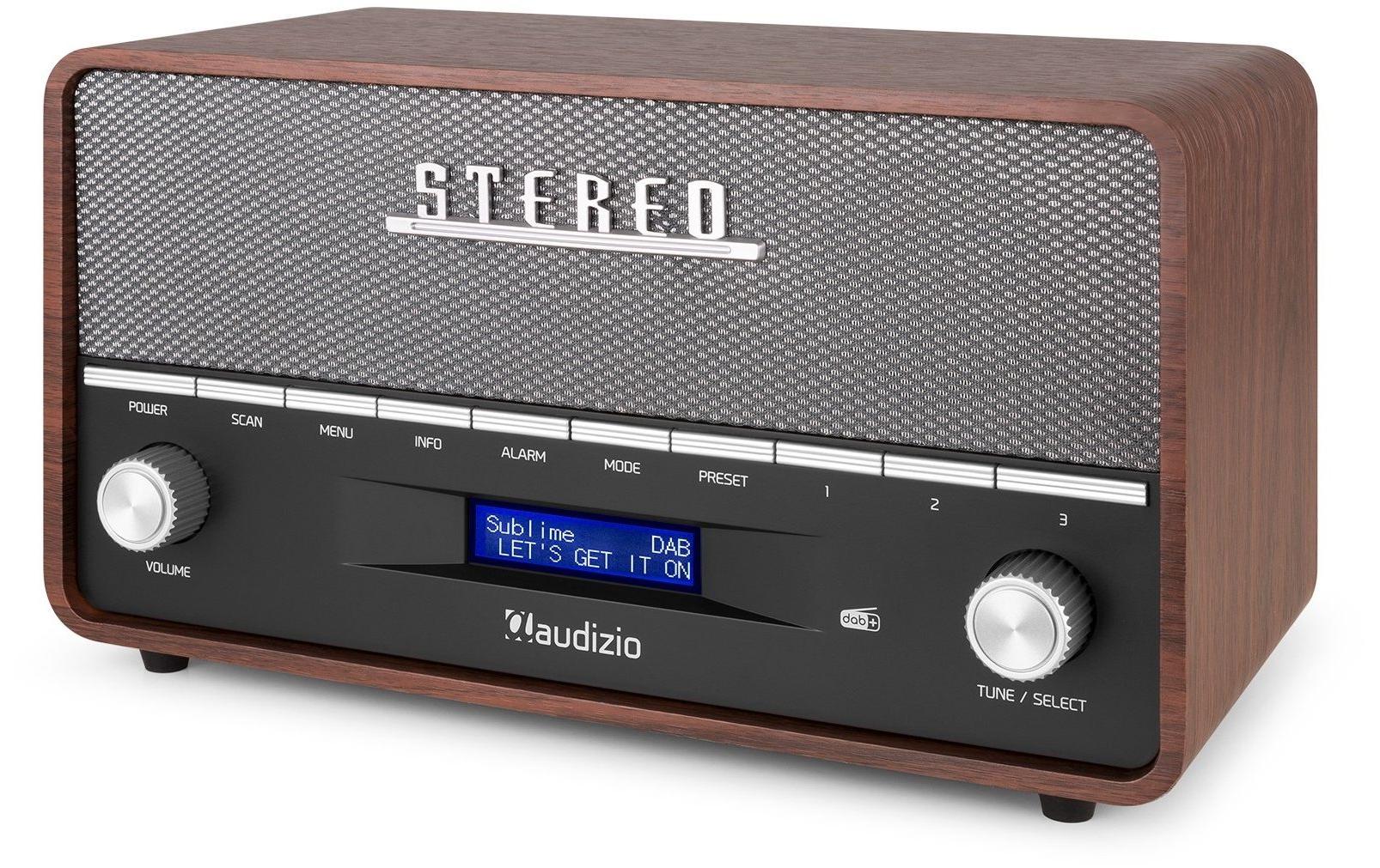 DAB+ Radio Corno GrauDigitalradio im Retro-Design mit Stereo-Lautsprechersystem und Senderspeicherung