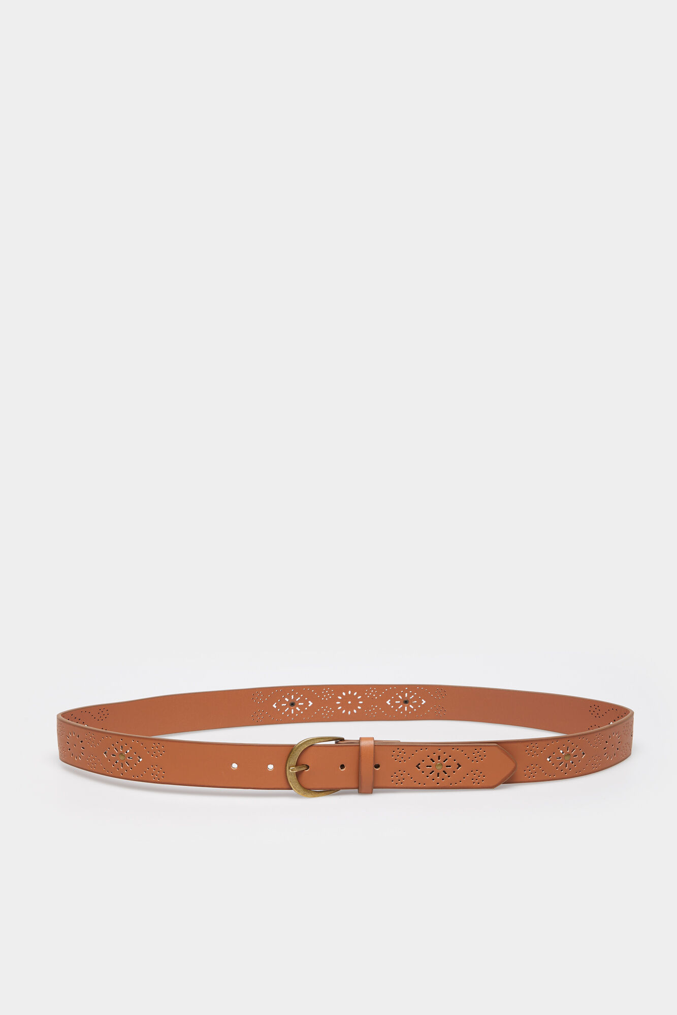 Cinturón Troquelados Tachas - laranja