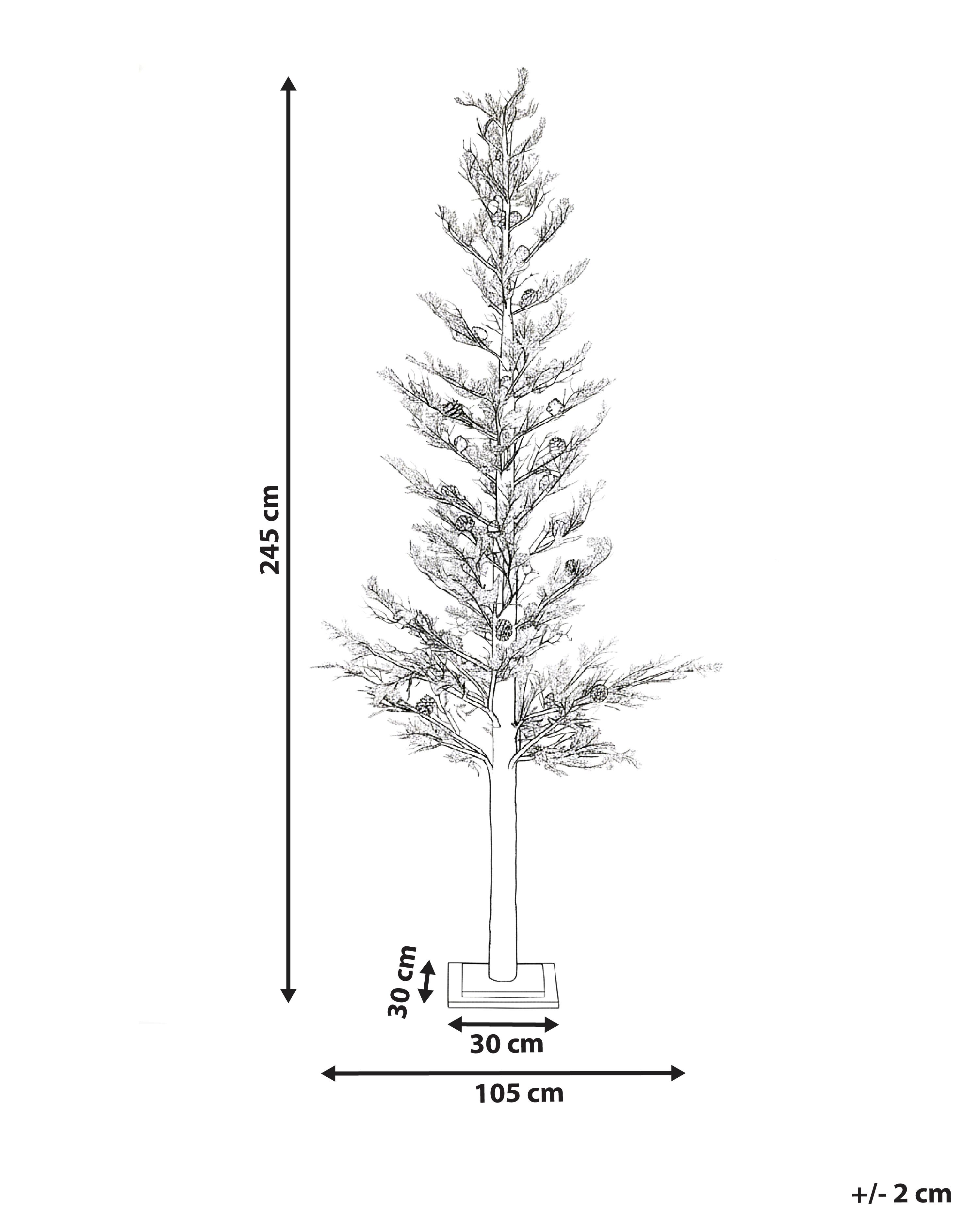 Buitendecoratie LED GRENIVIK Kerstboom 245 cm Wit