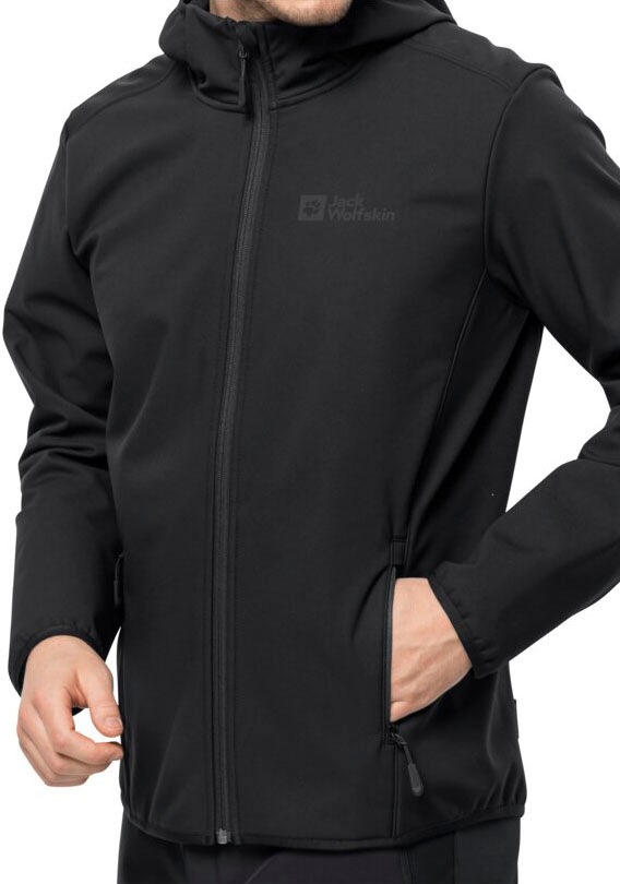 Jack Wolfskin Softshelljacke »BORNBERG HOODY« mit Kapuze Atmungsaktiv, leicht, Übergangsjacke