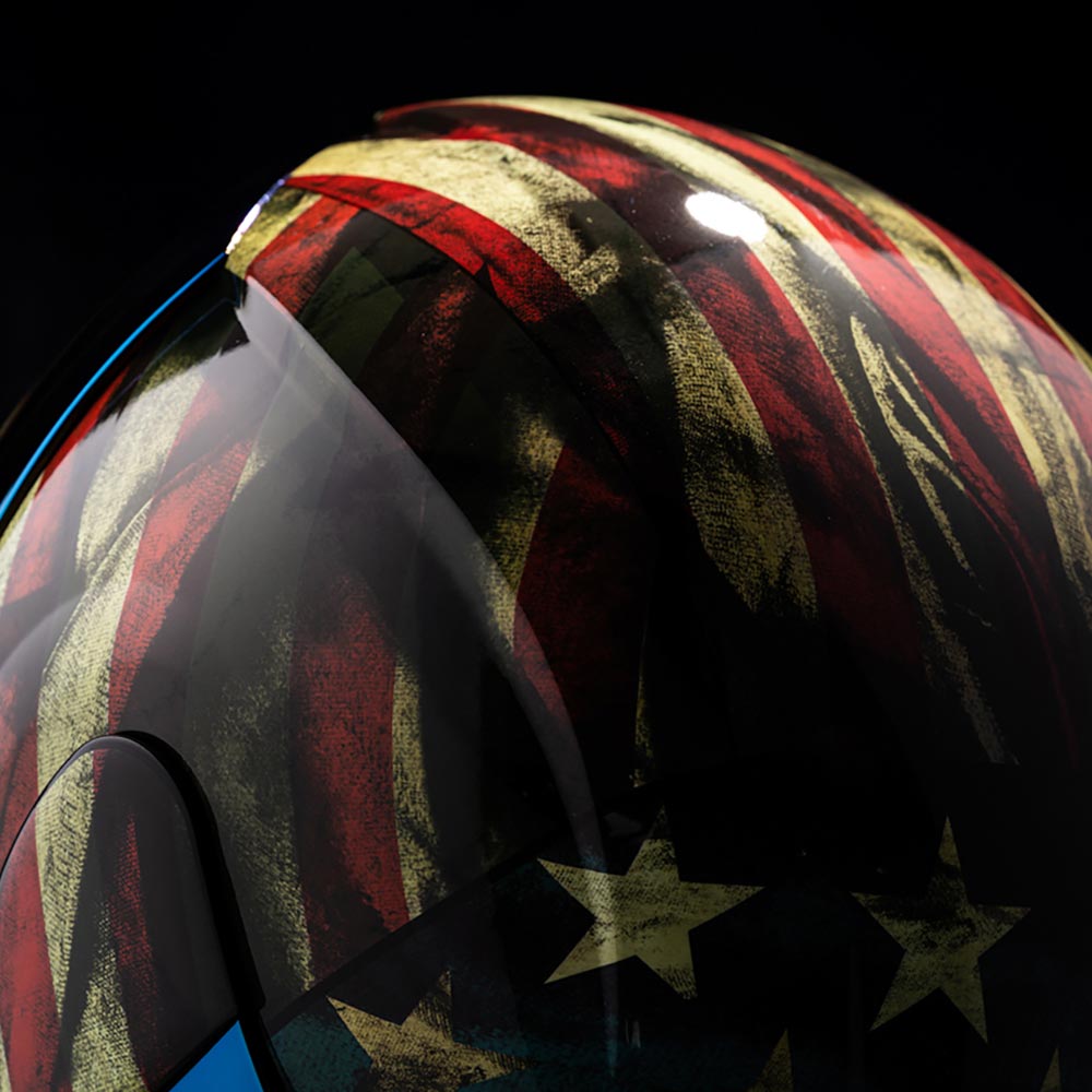 Icon - Casque Airform Old Glory™ Noir / Beige / Rouge / Bleu