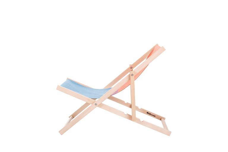 Weltevree Beach Chair hout tuinstoel rood/blauw
