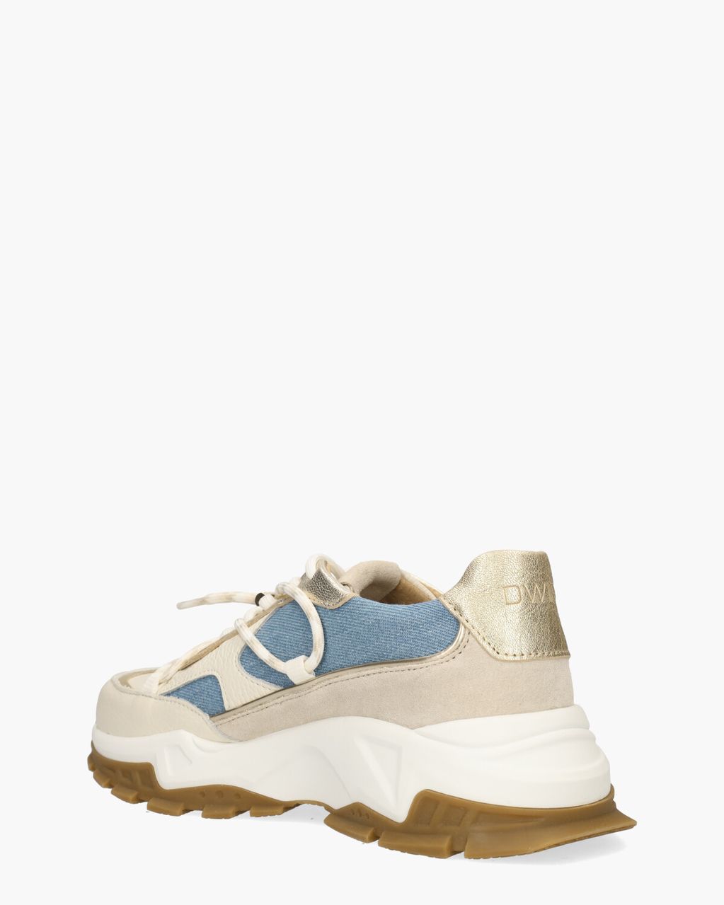 DWRS Label Bonney Denim Beige/Jeansblauw Damessneakers