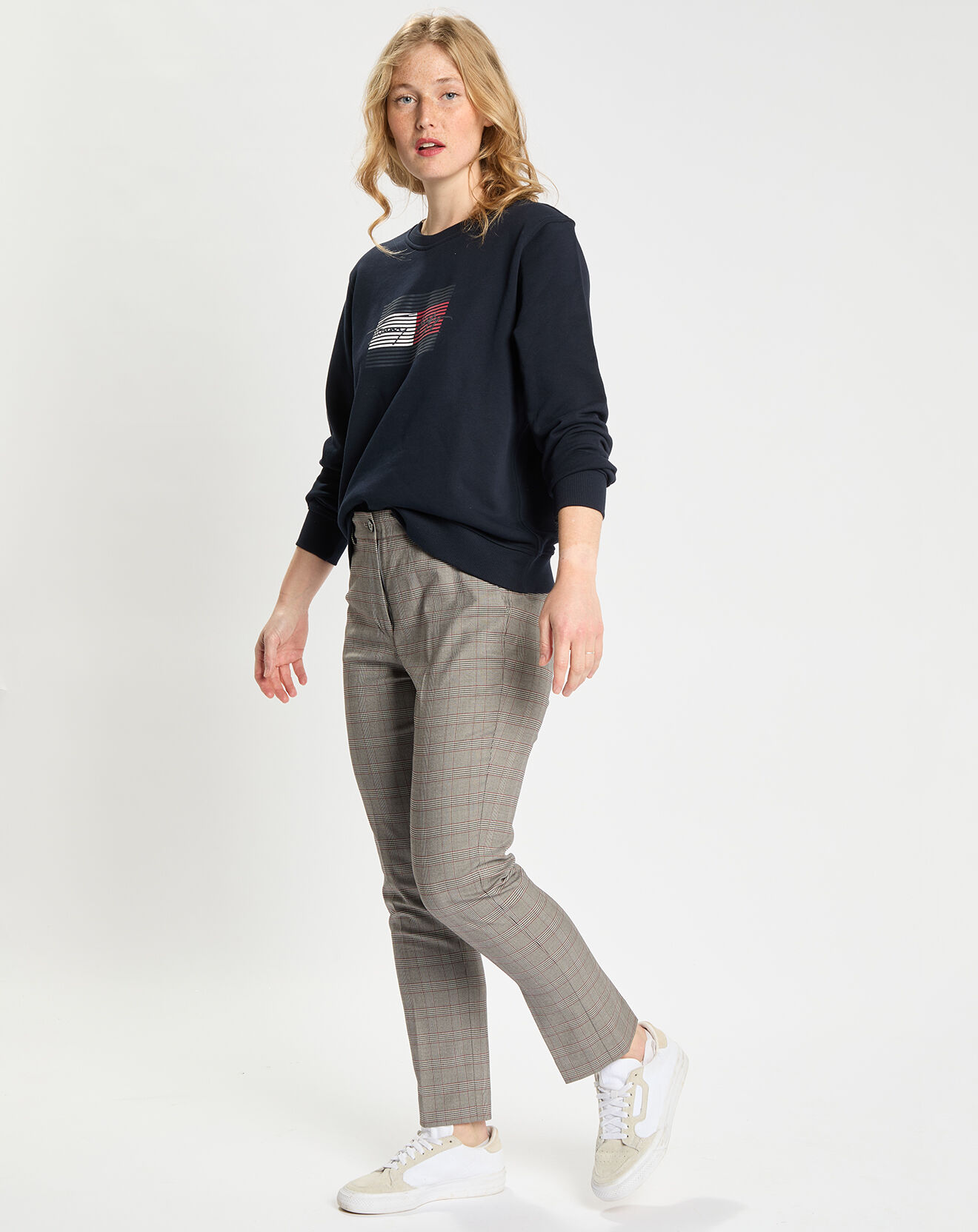Tommy Hilfiger Sweat 100% Coton Bio  Flag bleu marine