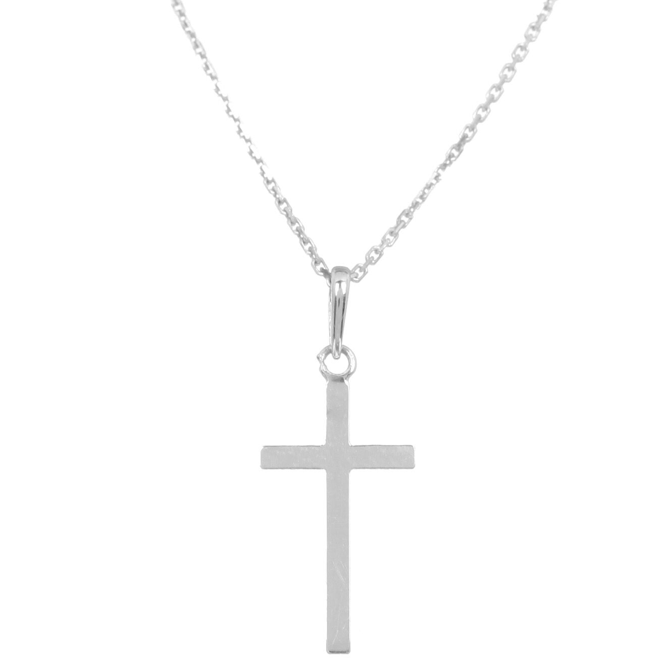 Instant d'Or Pendentif Croix Croyance or blanc