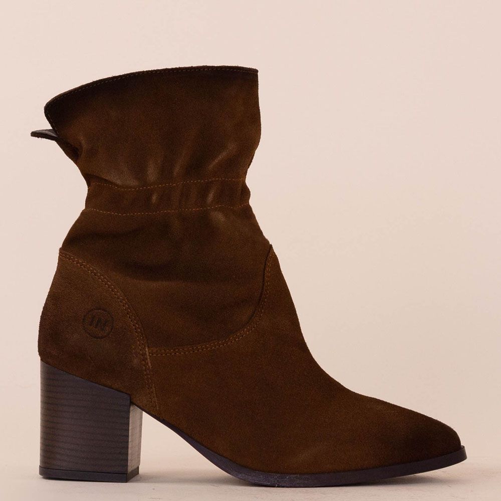 Korte afzaklaarsjes cognac suede